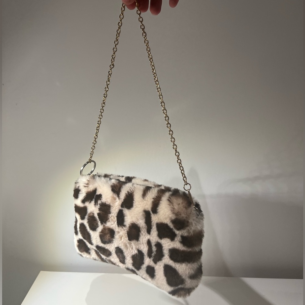 leopard print mini handbag